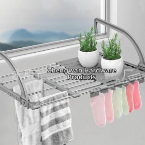 Multifunctional Stainless Steel Hanger for Drying Clothes and Shoes Space Saving No Drill Required