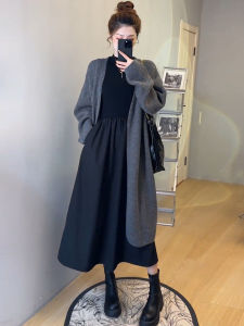 Idle Style Soft Glutinous Cardigan Long Sweater Womens Sweater Outwear 2024 Stylish Slimming Knitted Knitting Mid-Length Outer Wear