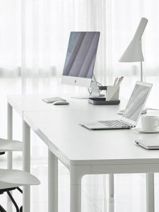 Nordic Minimalist Luxury Computer Desk Catking Home Office Desk Employee Desk Notebook Desktop Gaming Desk Stainless Steel