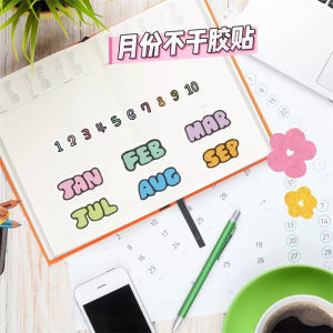 Waterproof Alphabet Month Week Number Date Stickers Calendar Labels Decorative Planner Plan Stickers for Business And Culture Supplies