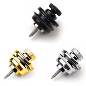 Miwayer ล็อคสายกีตาร์ 1 PCS Heavy Duty ปุ่มโลหะ Security Straplock สําหรับกีตาร์อะคูสติกไฟฟ้าเบส Ukulele