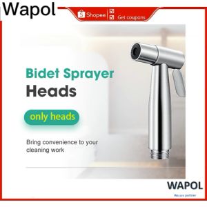 Wapol Bidet Sprary Set With Retractile Sprary Hose Spring Hose With 2 Way Valve Complete Accessories Toilet Spray Parts