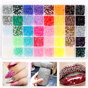 40 Colors Resin Jelly Rhinestones for Bedazzling 3mm Flatback Gems for Diamond Art Bedazzler Kit for Nail Art Craft 32000pcs
