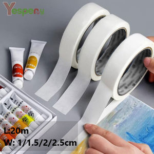 Yespery 20 m/cuộn nghệ thuật Băng dán yếu dính sơn cạnh băng dính niêm phong không có dấu vết cạnh dính Decal dụng cụ vẽ tranh (Chiều rộng: 1/1.5/2/2.5cm)