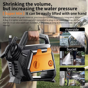 【 In Stock - Lifetime Warranty 】 Car Wash Machine 220V High Voltage Car Wash Machine Household Commercial Convenient High Power Boosting Strong Cleaning Machine 2025 New Edition