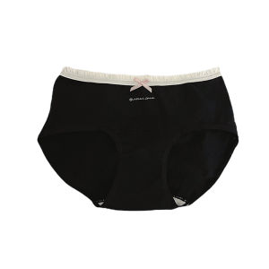 Antibacterial Pure Cotton Triangle Panties Extended Crotch Thin Summer Breathable Womens Underwear Sweet Style mid Waist