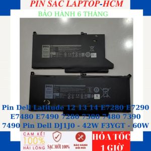 Pin Laptop Dell Latitude 12 13 14 E7280 E7290 E7480 E7490 7280 7380 7480 7390 7490 Pin Dell DJ1J0 - 42W F3YGT - 60W