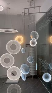 Đèn Thả Thủy Tinh Hiện Đại Đèn Thả Bắc Âu Ánh Sáng Trung Tính Decor Phòng Khách/ Phòng Ăn/ Nhà Hàng