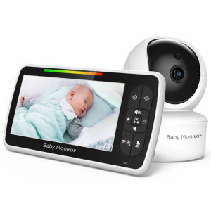 5 Inch Baby Monitor with Camera 360° Pan-Tilt 1000ft Mother Kids Childrens Came Portable Video Nanny Baby Items