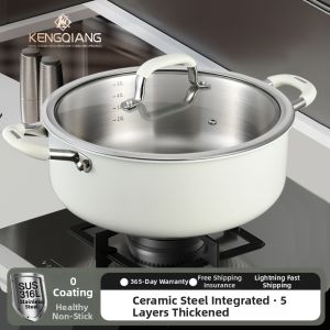 RONGCHUAN | Stainless Steel Induction-Compatible Non-Stick Hot Pot