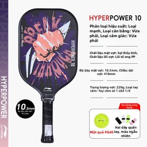 Li-Ning | Vợt Chơi Pickleball Chuyên Nghiệp cho Người Lớn bằng Sợi Carbon và Thủy Tinh