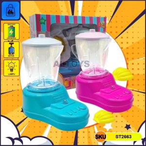 MAINAN ANAK PEREMPUAN MIXER BLENDER JUICER PERABOTAN DAPUR MAINAN MIXER BATERAI MAINAN MURAH ST2663