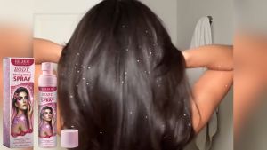 Eelhoe Body Shining Glitter Spray Highlight Powder Shimmer Hairspray For Prom Stage Makeup 100ml