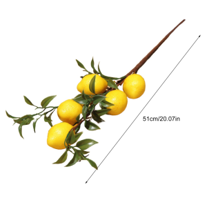 Artificial Lemon Bunch Imitation Plants Home Decor Fruit Props 50cm Wedding Party Realistic Vine