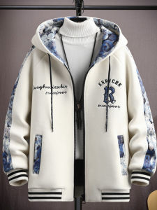 Áo Khoác Bóng Chày Lót Lông Cừu Mùa Thu Đông Cho Thanh Thiếu Niên Trung Học Nam Áo Khoác Ngoài Thường Ngày Thoáng Khí Có Mũ Trùm Đầu