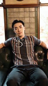 SANVANINA Camper Pattern Polo Shirt | Atasan Polo Kerah Lengan Pendek Pria Kantor Casual