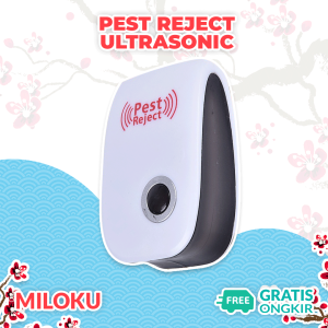 Miloku Pest Reject Ultrasonic Alat Pengusir Kecoa Nyamuk Tikus Serangga Semut Hama Rumah Kantor Kamar Elektrik Murah Bagus