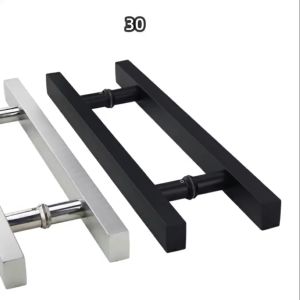 Heavy duty stainless steel matte black and sanding silver push pull door handle glass door wood door handle grab bar