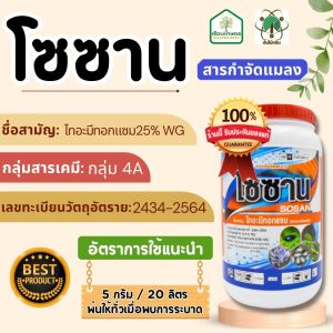 โซซาน สารกำจัดแมลง ของแท้100% ใช้ป้องกันกำจัดหนอน และแมลงต่างๆชอนใบพืช ขนาด 1 กิโลกรัม