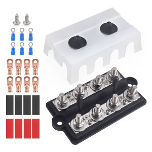 Hộp Phân Phối Nguồn DC 12V-48V 250A 8 Đường Dây Siêu Bền Với Các Chốt M8/M10 Dành Cho Ô Tô Xe Tải Xe Cắm Trại Thuyền - Đầu Nối Ắc Quy Bằng Thép Không Gỉ