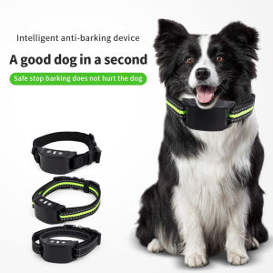Anti Bark Dog Collar Electric Shock Vibration and Sound Sensor 7 Intensities Upgrade Electronic Dog Training Collar