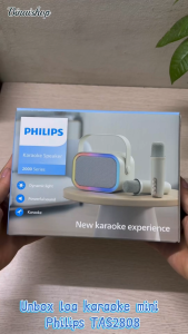 Philips TAS2808 - Loa Karaoke Bluetooth Hiệu Ứng Ánh Sáng RGB Micro Chống Ồn Pin 10 Giờ