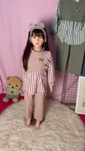 Elsafashion Setelan Anak Perempuan Kaylinzie Salur Premium Terbaru Usia 3-12 Tahun Viral