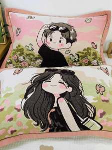 New Cotton Pillowcase Washed Gauze Zipper Pure Cotton Thickened Home Use Adult Inner Case Pair Set for All Seasons Large Size