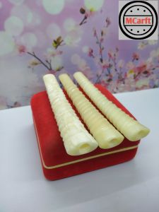 Klokotan once pipa tulang sapi motif ukir A48
