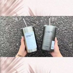 Tumbler Coffee Stainless Steel Botol Minum Kopi Viral Termos gelas Mug Tahan Panas dan Dingin 600ml