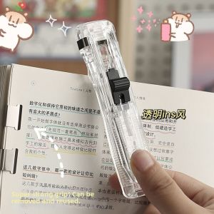 Easy-to-Use Aesthetic Push Clip for Students Replenishable Metal