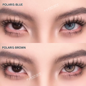 Softlens Eyeshare POLARIS Brown 1 pasang/2 buah Lensa Kontak Warna Natural Lensa Kosmetik Mata dengan Wadah