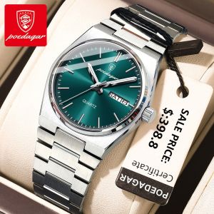 POEDAGAR Genuine Ladies Watch Stainless Steel Strap Luminous Calendar Waterproof 786