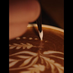 MHW-3BOMBER Coffee Art Needle 152mm Latte Art Etching Pen Barista Latte Art Needle Rosewood Handle