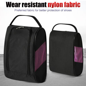Golf Shoe Holder Bag Breathable Zipper Nylon Carrier Pouch Sports Accessories
