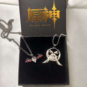 Genshin Impact Columbina Durin Cosplay DIY Pendant Anime Dragon Wings Heart Chain Kawii Cartoon Rabbit Hip Hop Gifts Party Props
