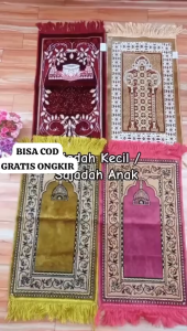 Sajadah Turki Beludru Lembut Ukuran Kecil 35x65cm Sajadah Anak Premium Bisa COD