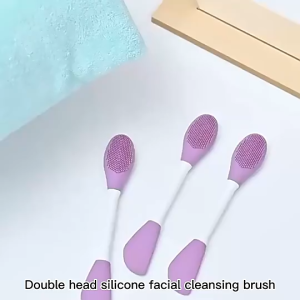 2 In 1 Silicone Facial Cleansing & Mask Brush Tool Scrub Pore Blackhead Deep Cleaning Kuas Masker Pembersih 硅胶面膜刷