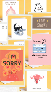 Funny Sorry Card Cat Apology Card Cute Sorry I Messed Up Card for Girlfriend Boyfriend Greeting Card