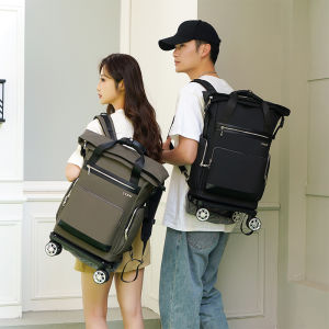 Trolley Backpack Travel Bag Womens Ultra-Light Trolley Bag Mens Large Capacity Universal Wheel 20-Inch Luggage Boarding Machine