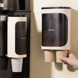 Classy Cup Puller Wall-Mounted Water Dispenser Water Cup Storage Storage Rack Punch-Free Storage Rack Paper Cup Holder Cup Puller