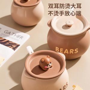 DIHUANTUO | High Temperature Resistant Double Ceramic Ear Seasoning Oil Jar