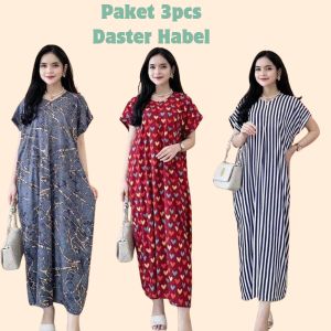 daster 3 pcs 100 ribu busui jumbo daster habel premium motif random