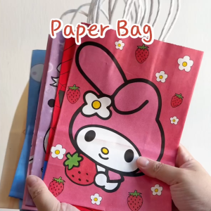 (READY STOCK) Kitty Kuromi Beg Kertas Cenderahati Kraft Hadiah Paper Bag Birthday Door Gift Packaging Party Goodies 环保纸袋