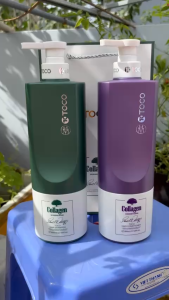 Dầu gội - xả Toco phục hồi tóc và kích thích mọc tóc collagen 800ml x 2 chai (mẫu mới)