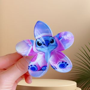 Disney Stitch Hair Clip 3.35-inch Plastic Eggprint Hair Grab Cute Cartoon Pattern Suitable Theme Parties Daily Wear Perfect Gift