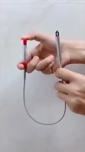 Professional Sewer Unclogger Clamp Flexible Drain Cleaning Snake 4 Claw Grabber Tool for Hair Debris Kitchen Sink Bathroom Pipes