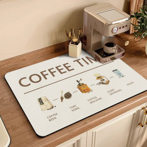 American Style Coffee Machine Drain Mat Quick Drying Mat Water Absorption Home Kitchen Bar Mat Heat Stain Resistant Placemat