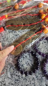 Dây đồng xu Ngũ đế 5 xu - Nghênh phúc khí đón bình an hóa giải âm khí