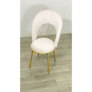 เก้าอี้ร้านทำเล็บ เก้าอี้สตูล เก้าอี้แต่งหน้า โซฟา มีพนักพิงหลัง (ราคาต่อ1ตัว) โครงสีทอง ทำสปา คาเฟ่ ร้านเสริมสวย โรงแรม Manicure Nail Chair